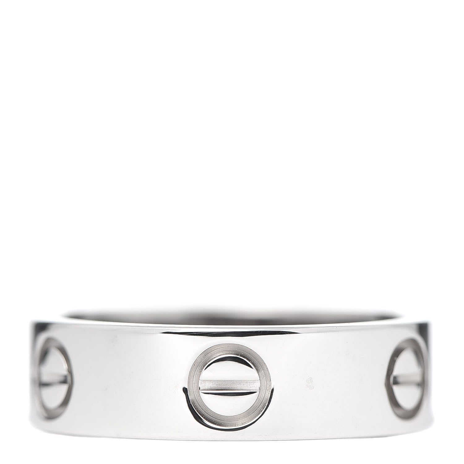 Cartier 18K White Gold 5.5mm LOVE Ring 54 6.75 3 of 5
