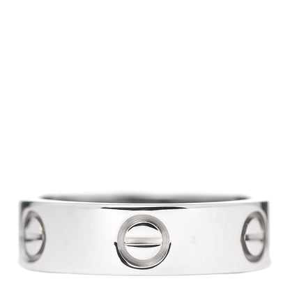 Cartier 18K White Gold 5.5mm LOVE Ring 54 6.75 3 of 5