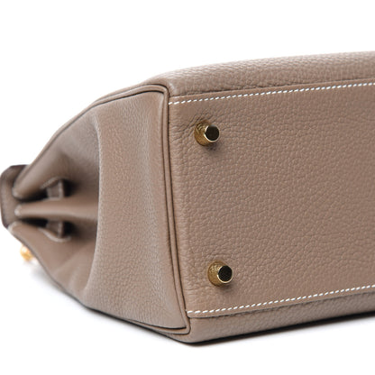 Hermes Togo Kelly Retourne 28 Etoupe 6 of 10