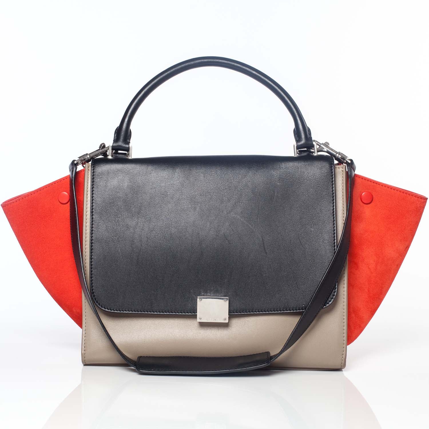 Celine Calfskin Suede Trapeze 1 of 9