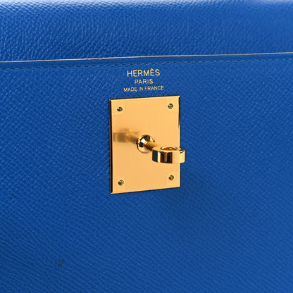 Hermes Epsom Kelly Sellier 28 Bleu France 6 of 13