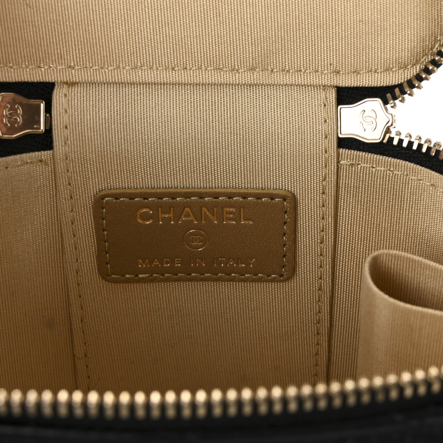 Chanel Lambskin Quilted Mini Pearl Crush Vanity Case With Chain Black 6 of 10