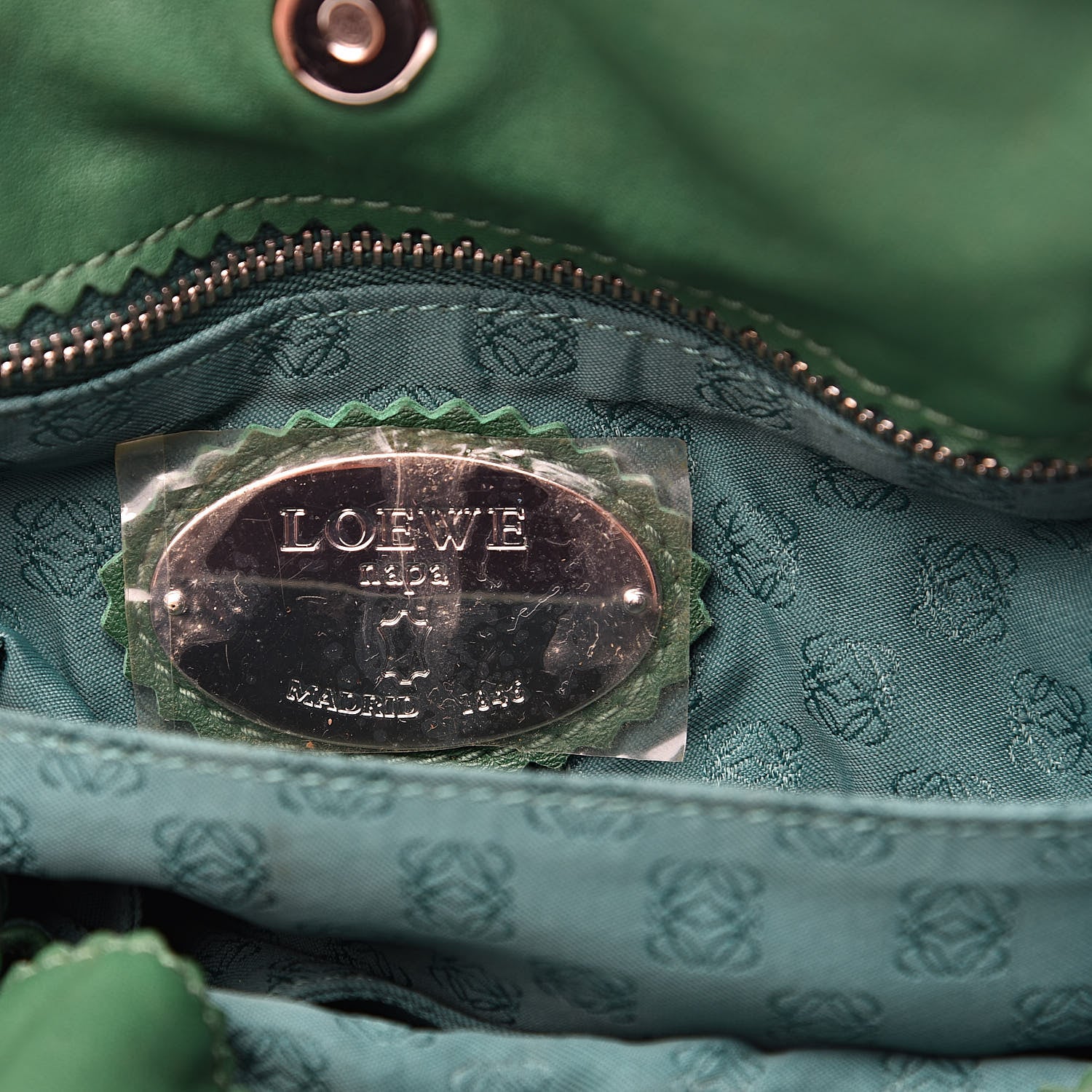 Loewe Calfskin Flamenco Shoulder Bag Green 13 of 13