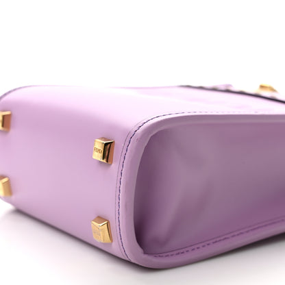 Fendi Vitello King Plexiglass Logo Embossed Mini Fendi Sunshine Shopper Tote Lavanda 10 of 12