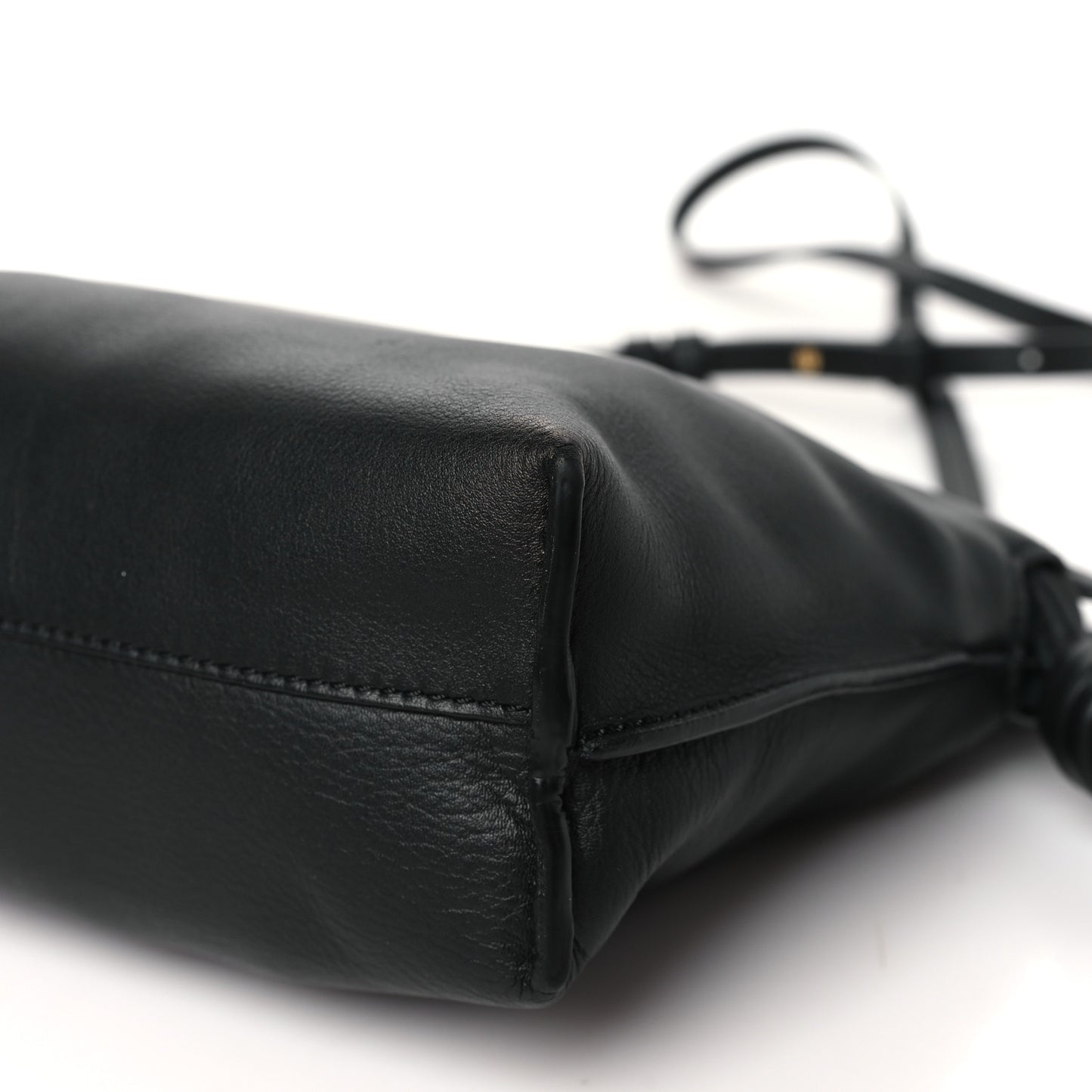 Calfskin Mini Flamenco Knot Clutch Black