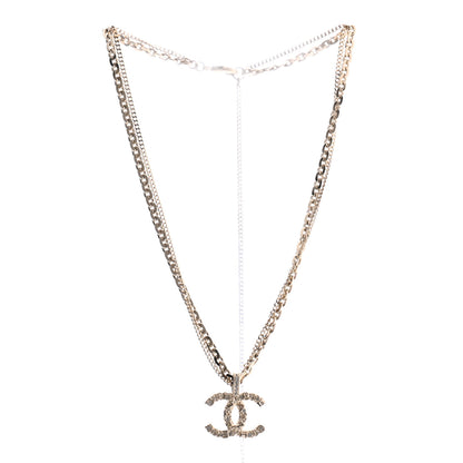Chanel Crystal CC Multi Strand Chain Necklace Gold 3 of 6