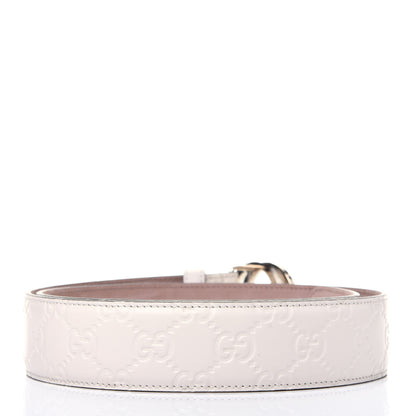 Gucci Guccissima Interlocking G 37mm Belt 85 34 Mystic White 2 of 8