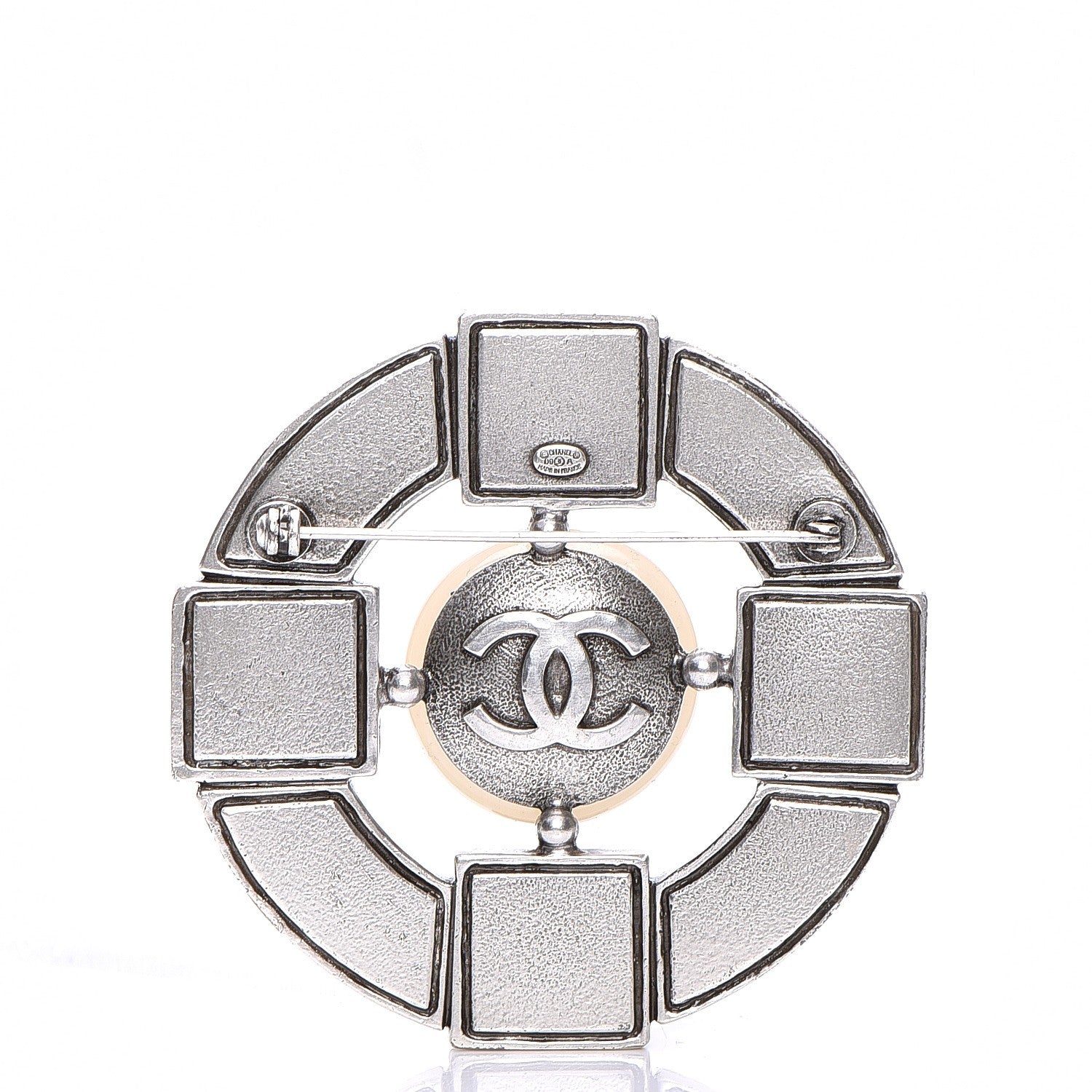 Chanel Pearl Glass Brooch Black Green 3 of 6