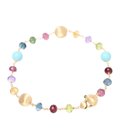 Marco Bicego 18K Yellow Gold Multi Gemstone Africa Single Strand Bracelet 2 of 4