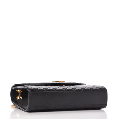 Saint Laurent Grain De Poudre Textured Mixed Matelasse Triquilt Medium Monogram Satchel Black 4 of 11