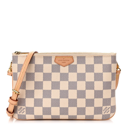 Louis Vuitton Damier Azur Double Zip Pochette 1 of 11