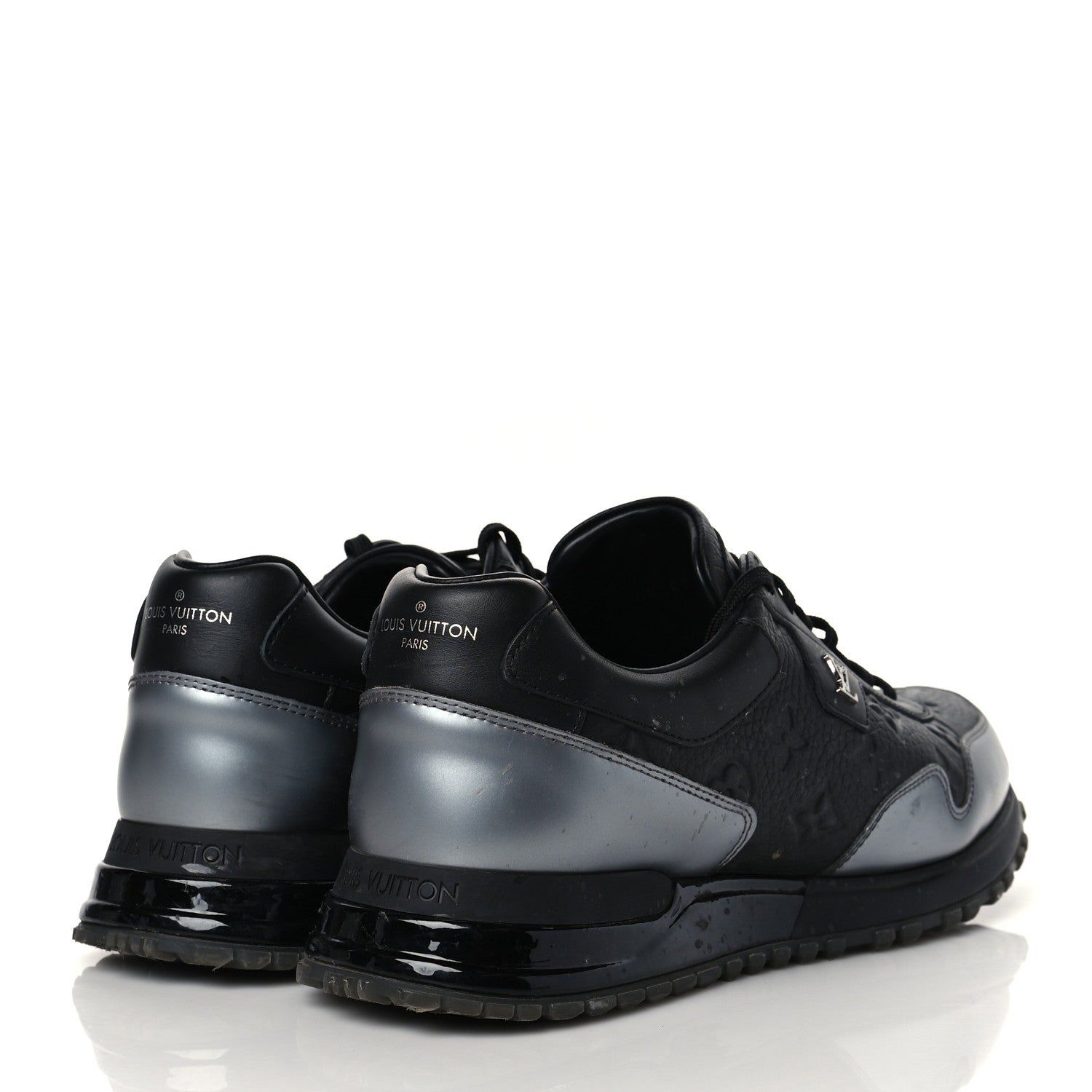 Louis Vuitton Metallic Empreinte Mens Run Away Sneakers 8 Charcoal 4 of 11