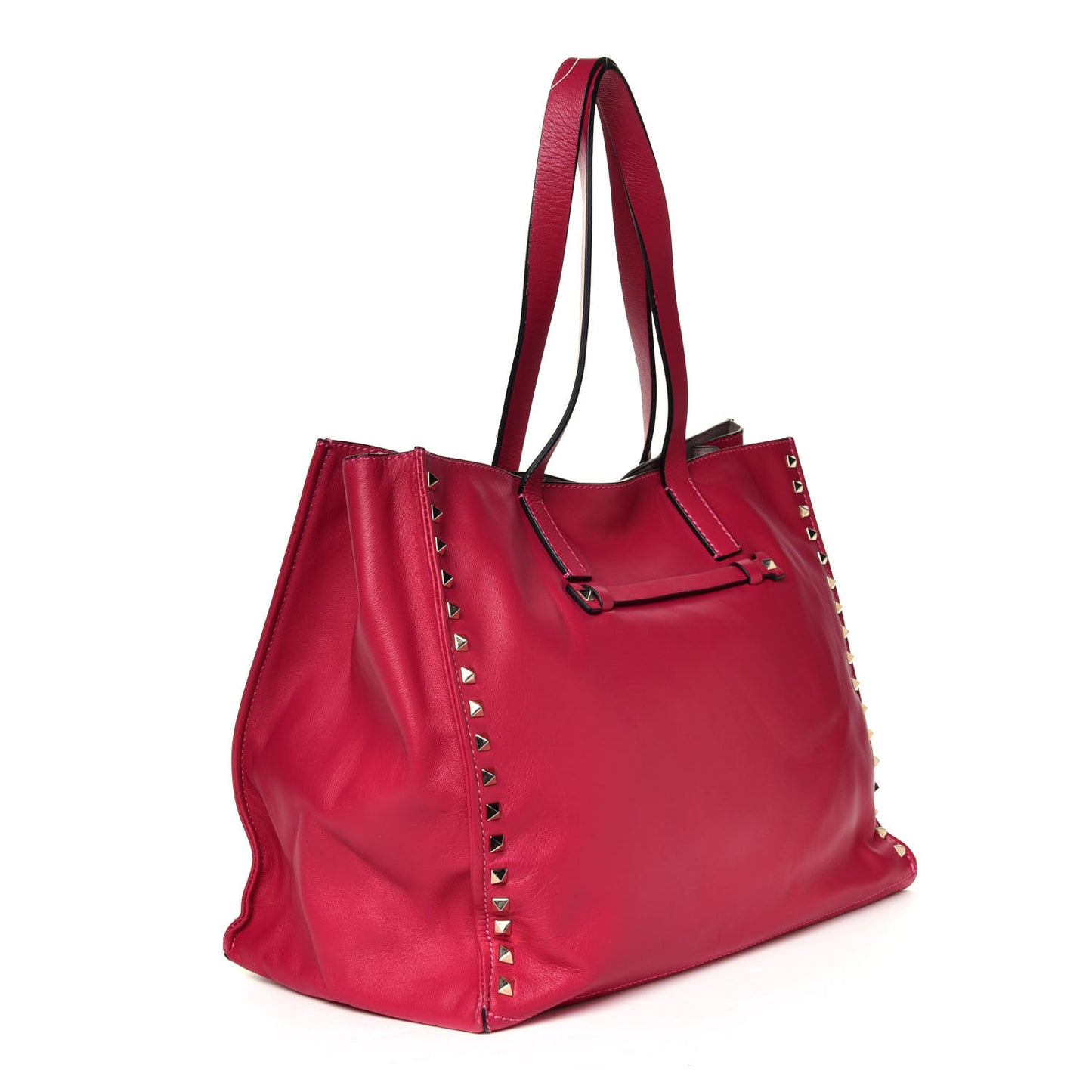 Nappa Medium Rockstud Soft Tote Cyclamin