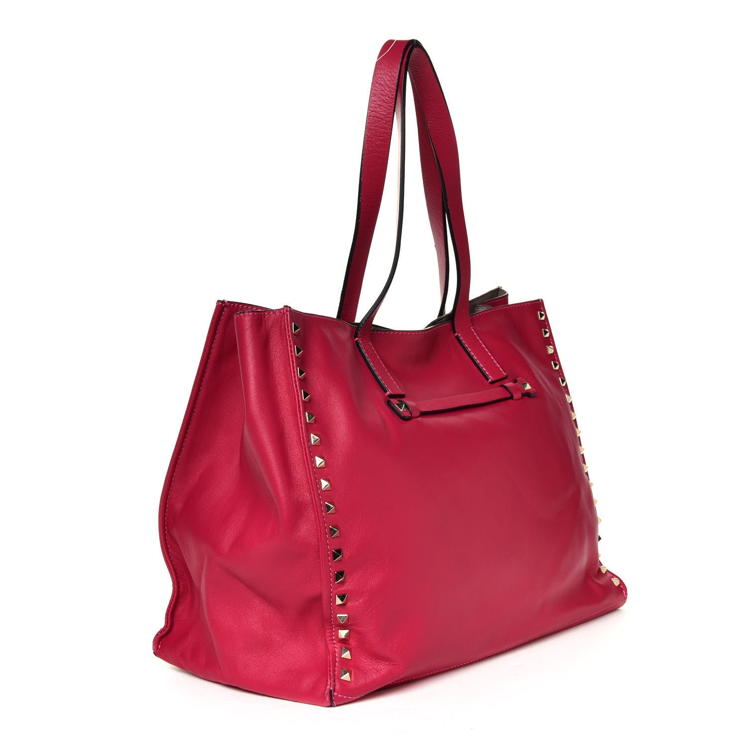 Valentino Garavani Nappa Medium Rockstud Soft Tote Cyclamin 4 of 9