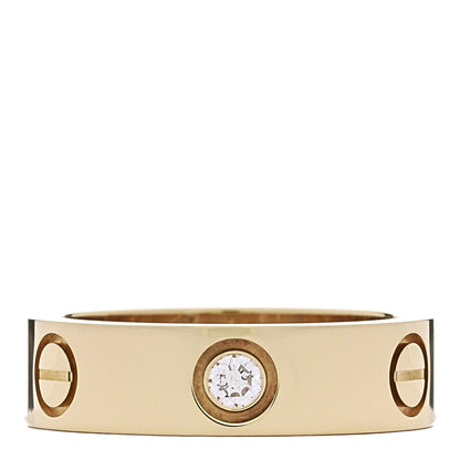 Cartier 18K Yellow Gold 3 Diamond 5.5mm LOVE Ring 53 6.5 1 of 4