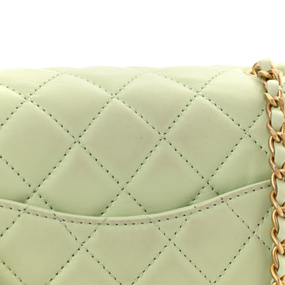 Chanel Lambskin Quilted Mini Pearl Crush Flap Light Green 11 of 11
