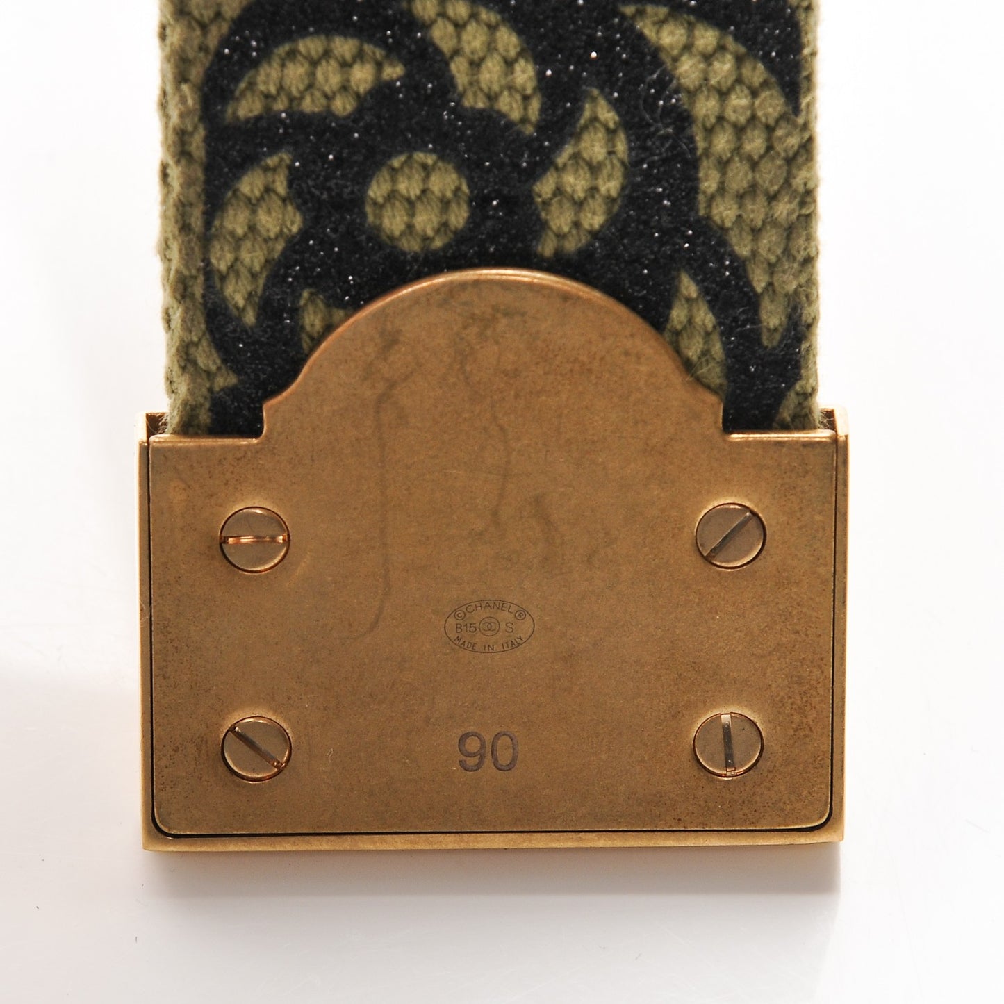 Canvas CC Logo Belt 90 36 Khaki