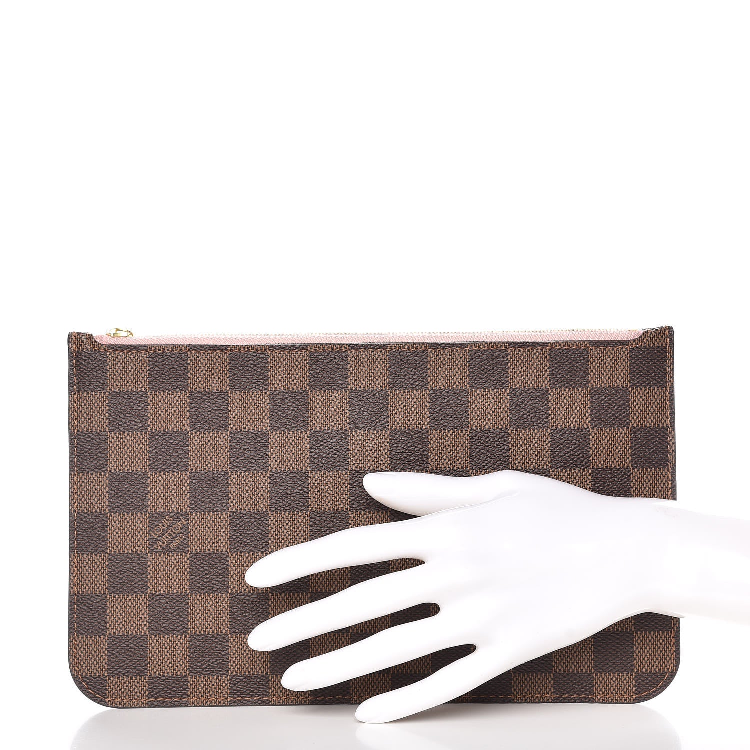 Louis Vuitton Damier Ebene Neverfull MM GM Pochette Rose Ballerine 2 of 8
