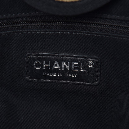 Chanel Canvas Large Deauville Tote Beige Black 6 of 11