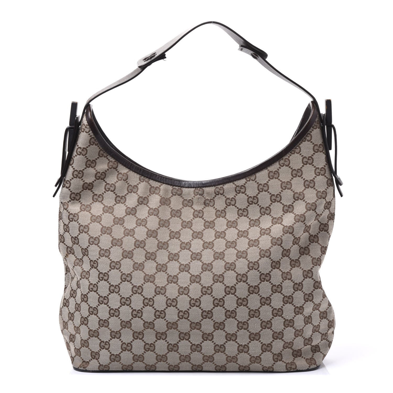 Gucci Monogram Hobo Dark Brown 1 of 12