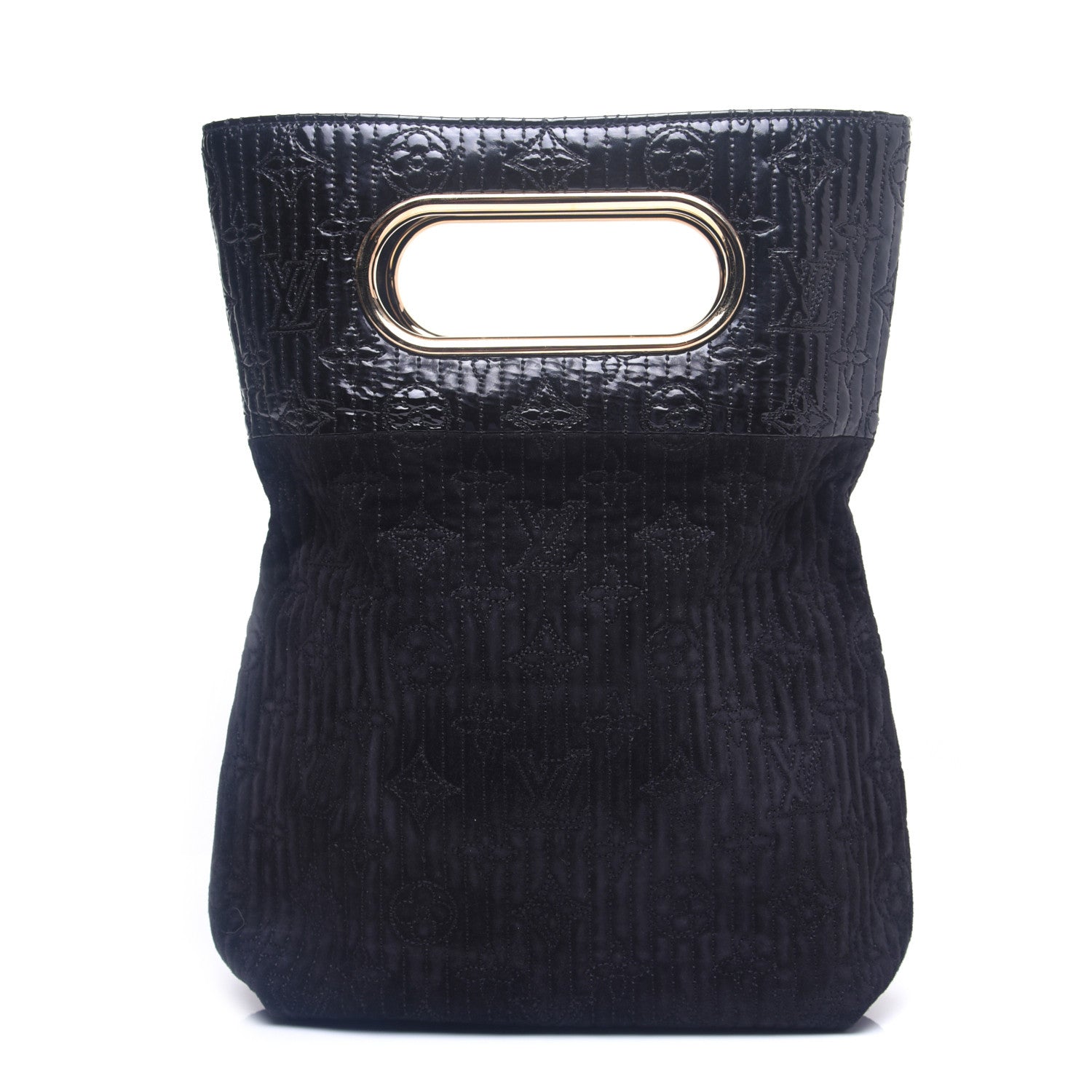 Louis Vuitton Suede Monogram Motard Afterdark Clutch Black 1 of 12