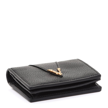 Versace Grained Calfskin Virtus Bifold Wallet Black 4 of 6