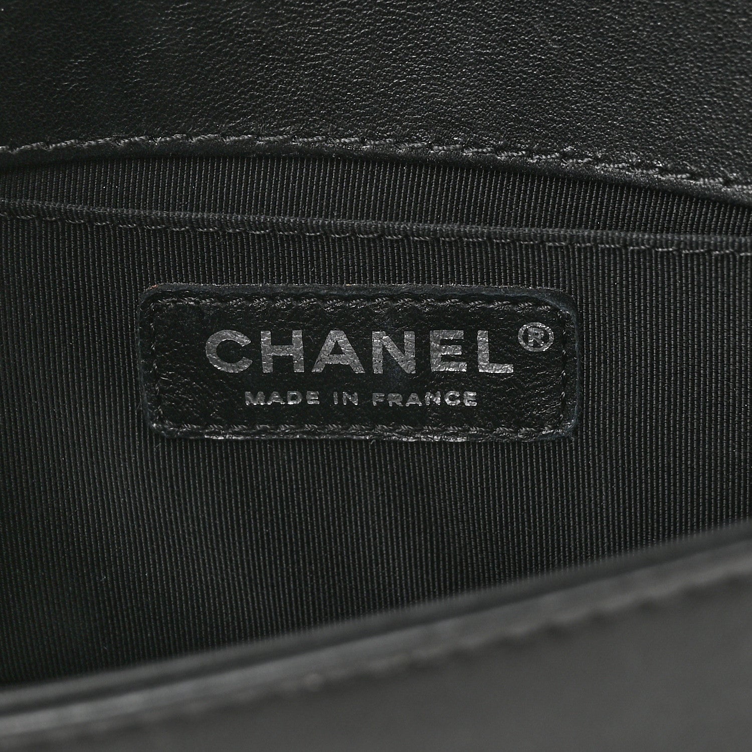 Chanel Lambskin Geometric Chevron Quilted Small Boy Flap Black 6 of 10