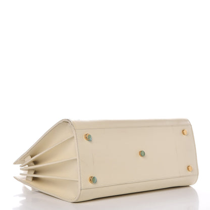Saint Laurent Grained Calfskin Small Sac De Jour Porcellana 4 of 16