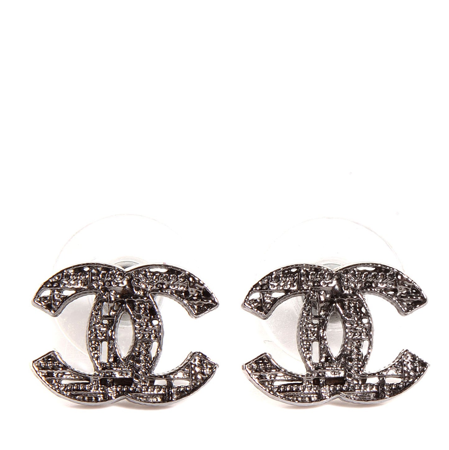 CC Chain Earrings Dark Silver