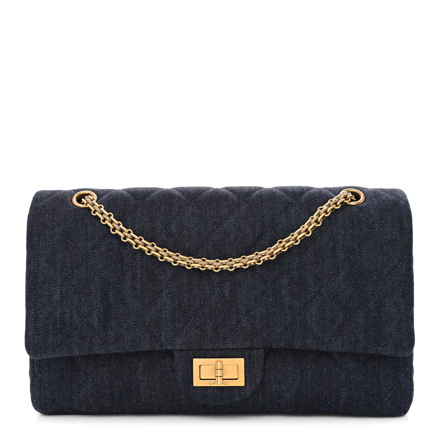 Chanel Denim Quilted 2.55 Reissue 225 Flap Dark Blue 1 of 10