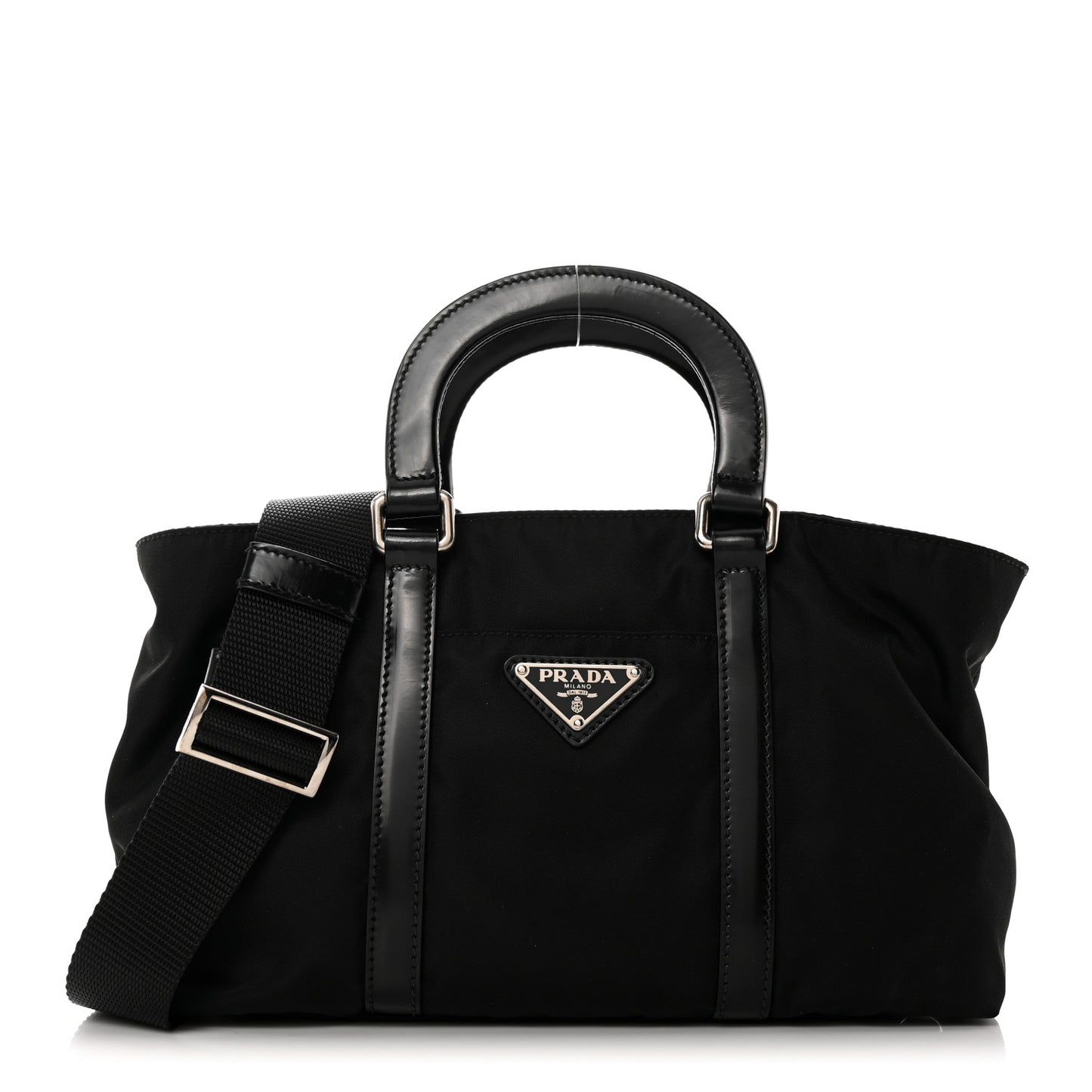 Tessuto Nylon Spazzolato Tote Black