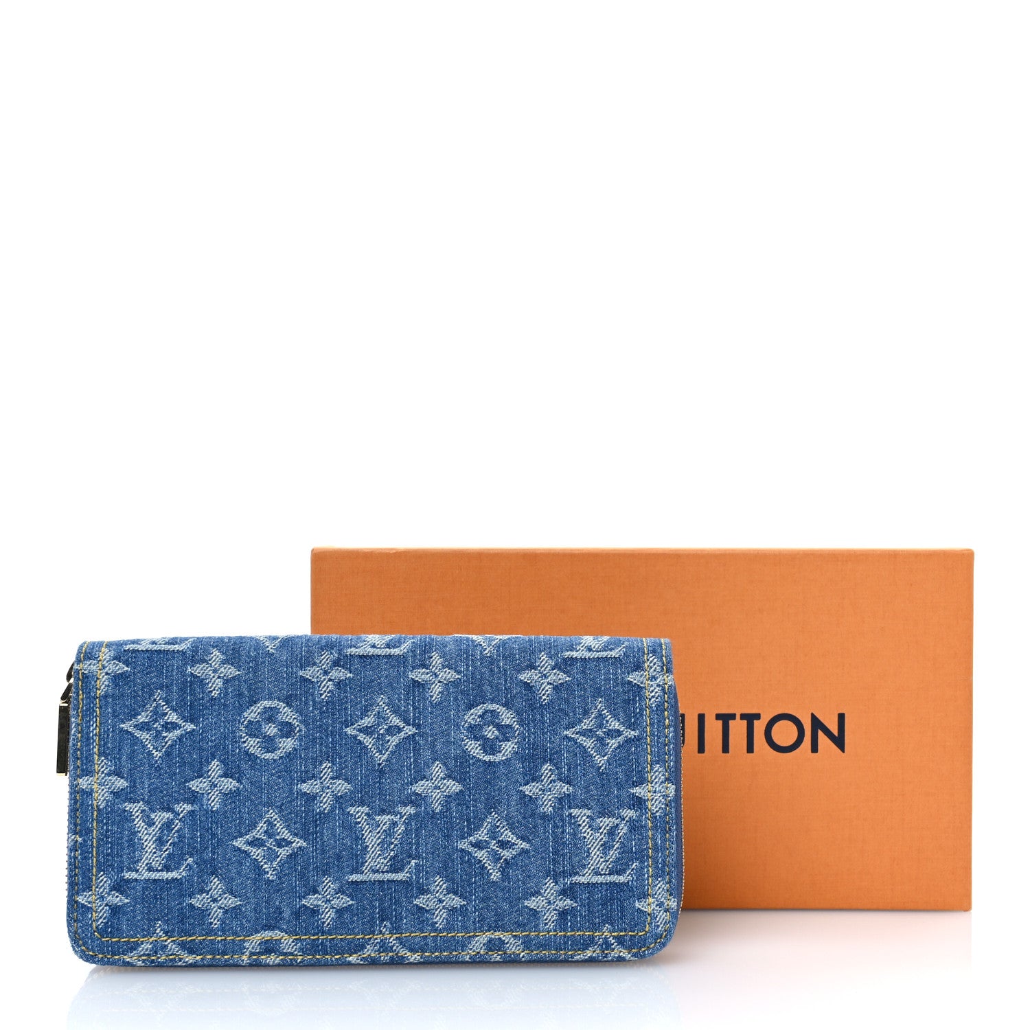 Louis Vuitton Monogram Denim Zippy Wallet NM Blue 7 of 7
