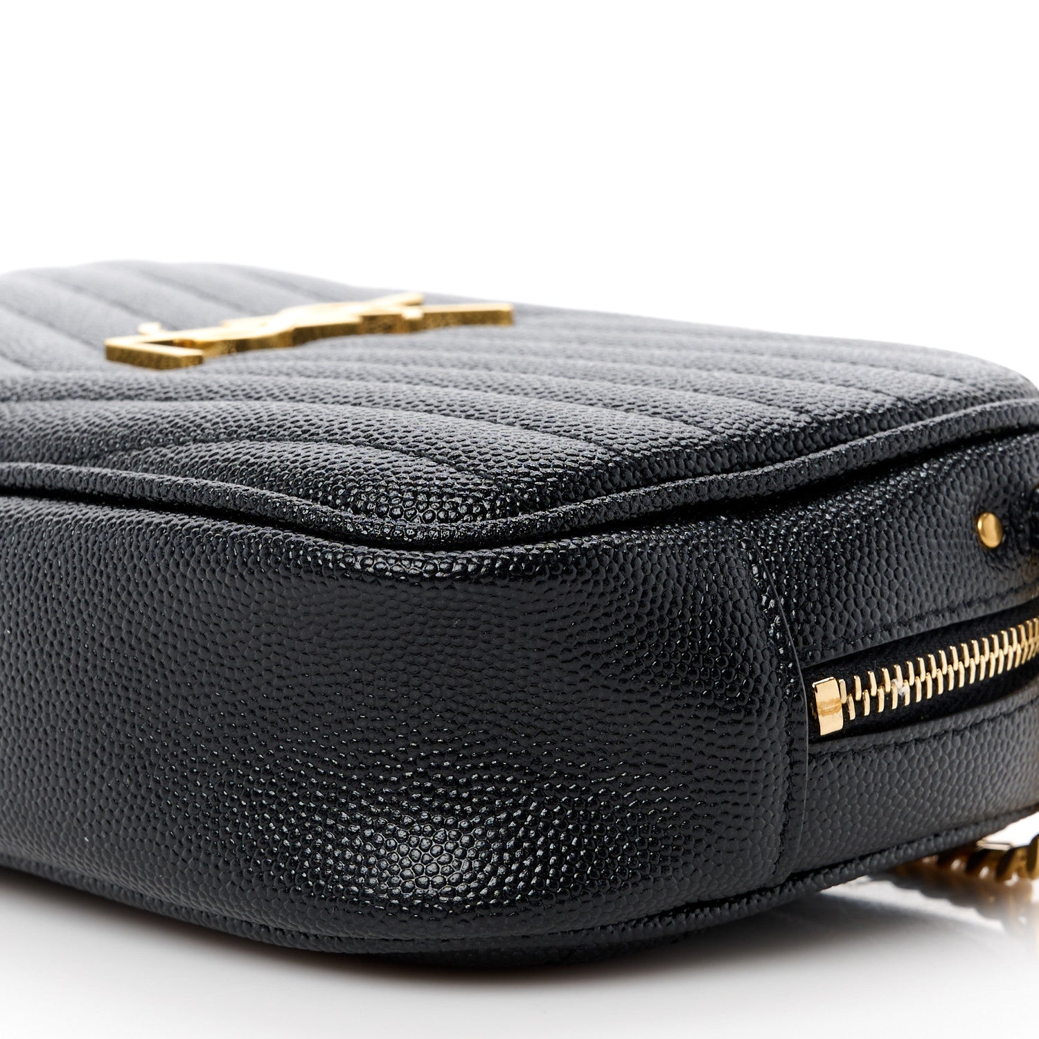 Saint Laurent Grain De Poudre Matelasse Monogram Mini Lou Camera Bag Black 10 of 12