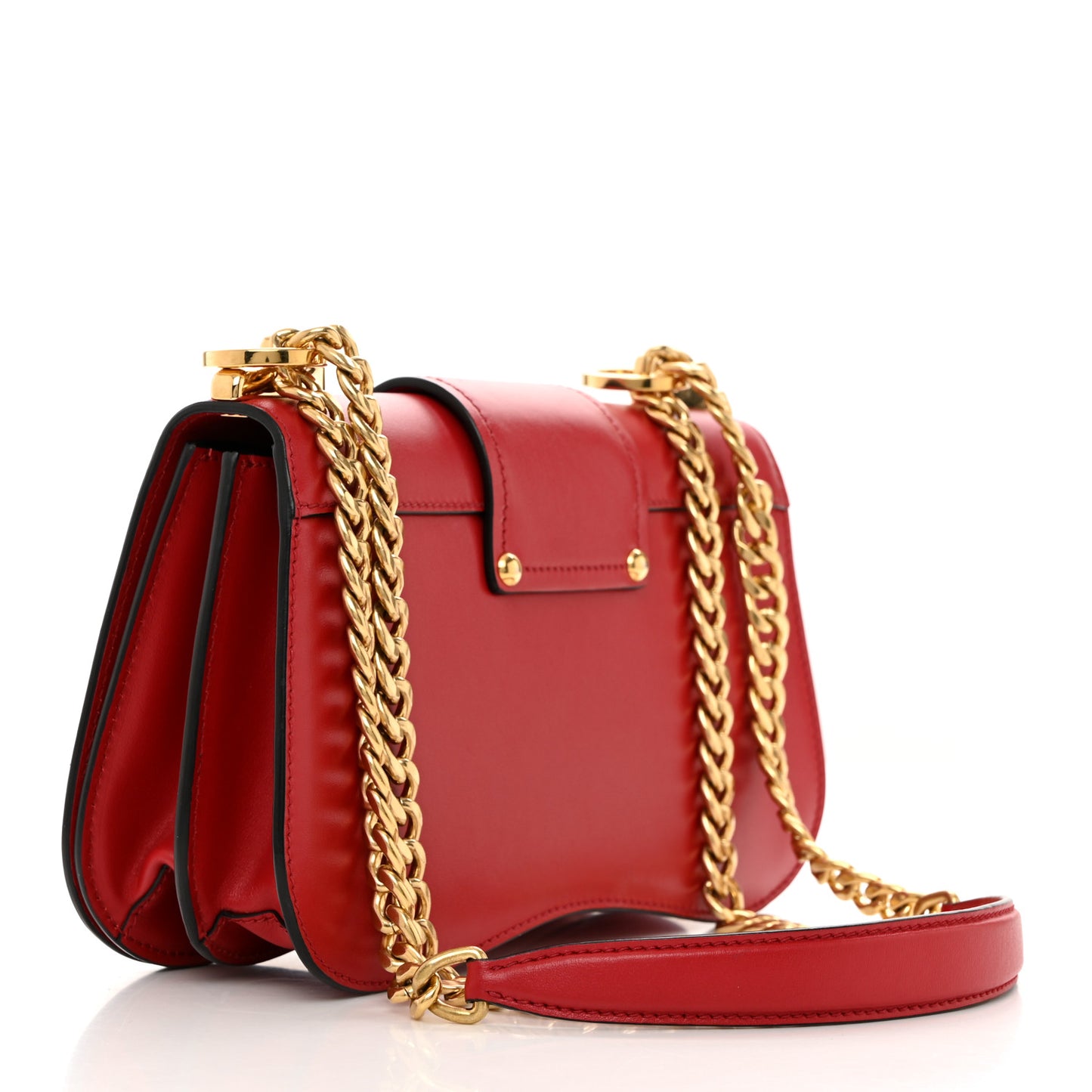 City Calfskin Sidonie Small Chain Crossbody Bag Rosso