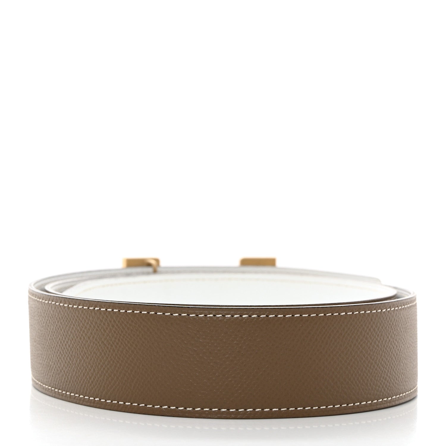 Hermes Epsom 32mm H Belt 100 40 Etoupe White 3 of 8