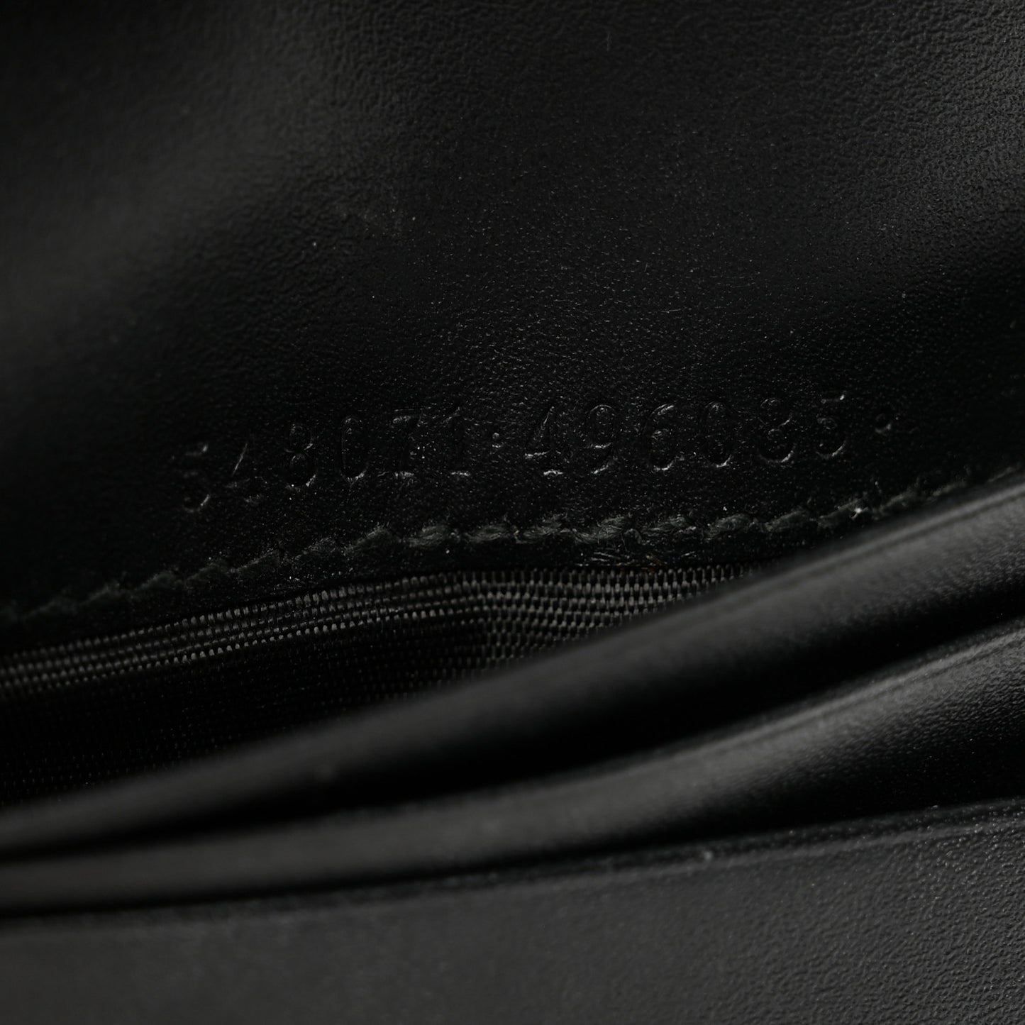 Calfskin Diagonal GG Card Case Black
