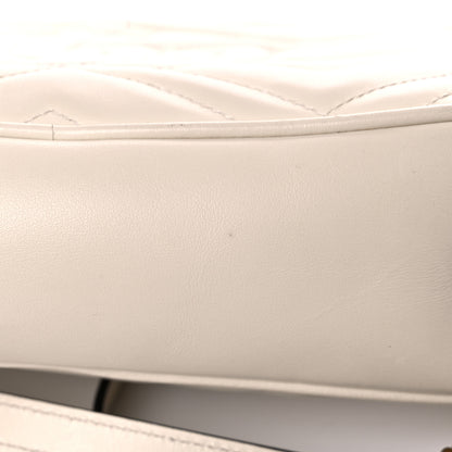 Gucci Calfskin Matelasse Small GG Marmont Chain Shoulder Bag White 14 of 19