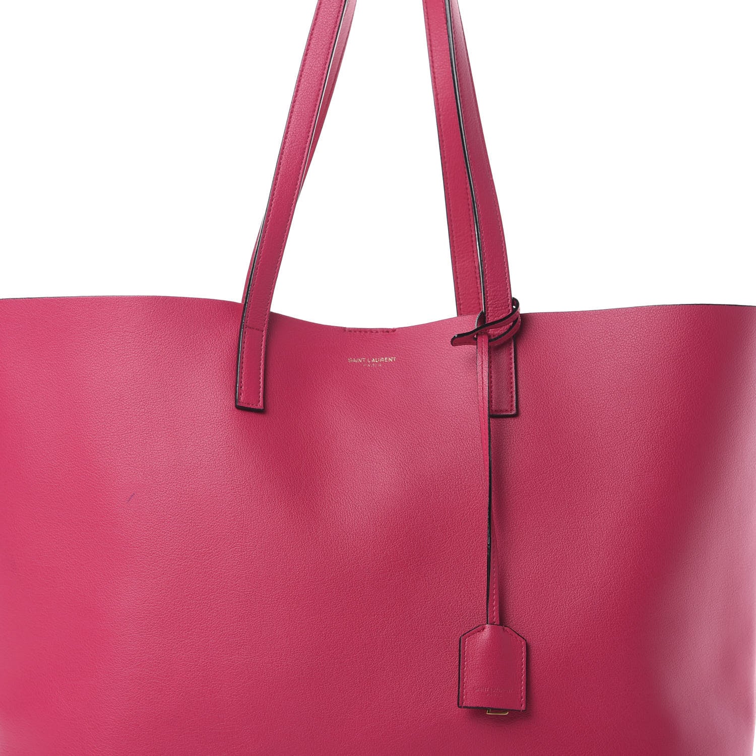 Saint Laurent Calfskin Large Shopping Tote Fuchsia 11 of 16
