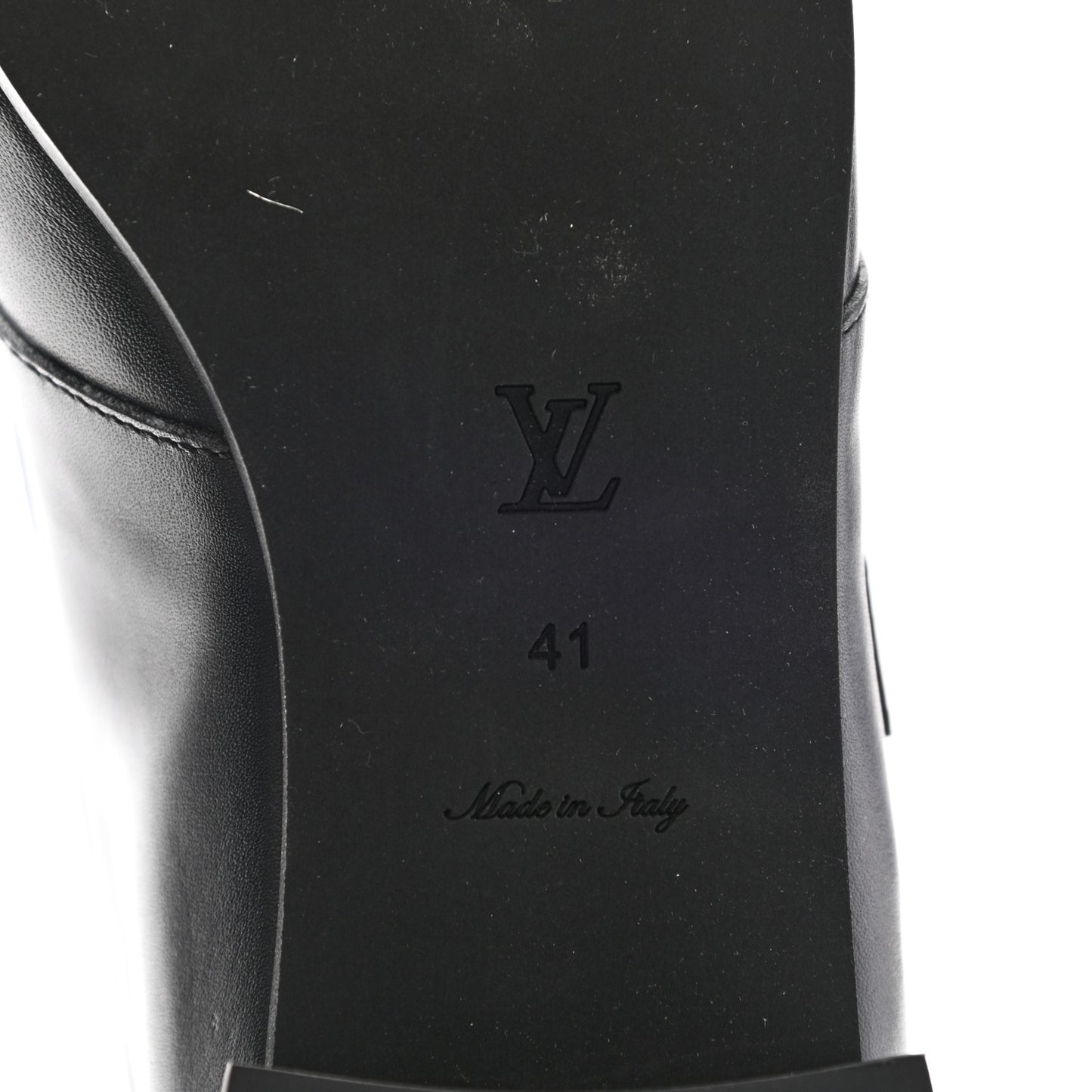 Calfskin Jumble Flat Ankle Boots 41 Black