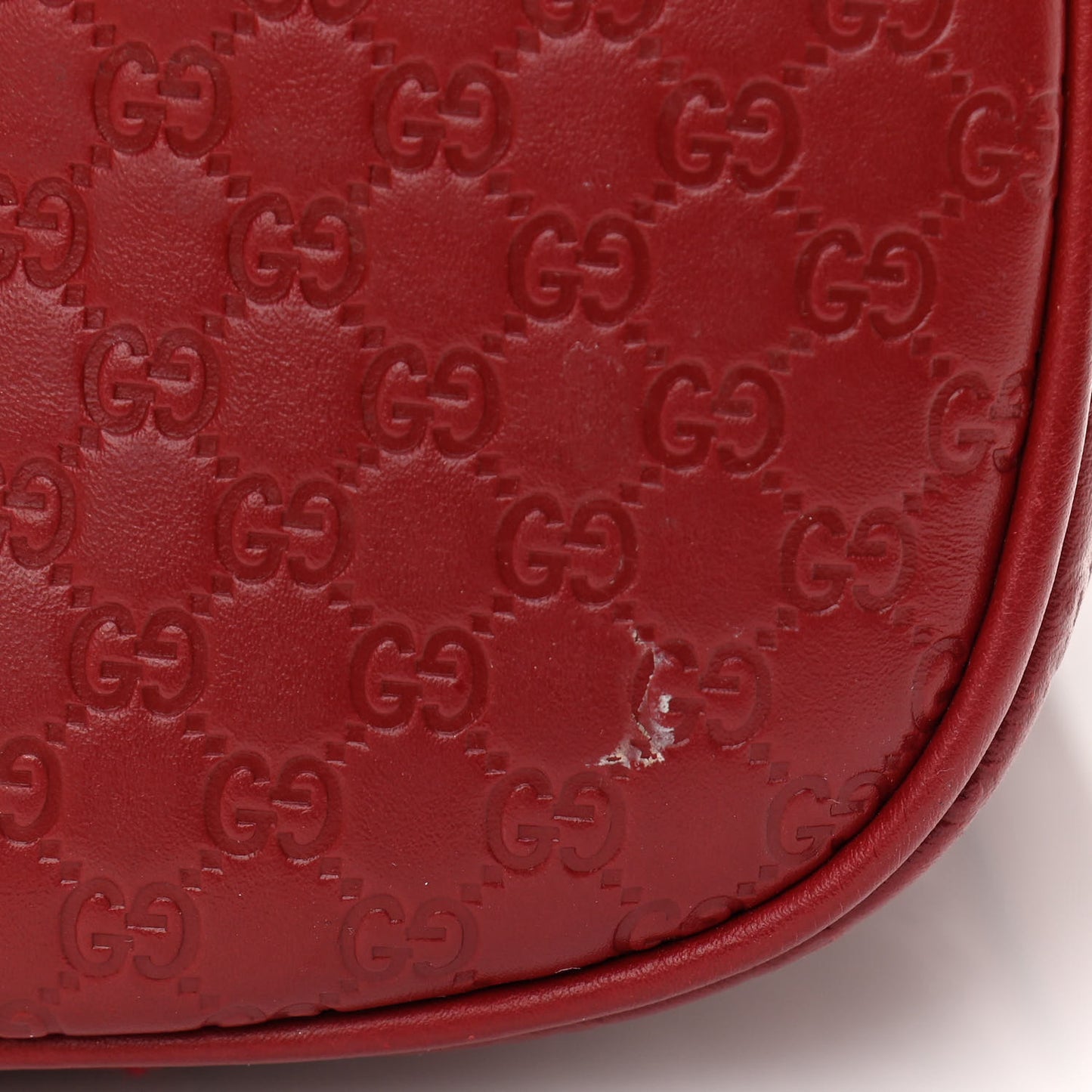 Soft Microguccissima Mini Dome Bag Rosso