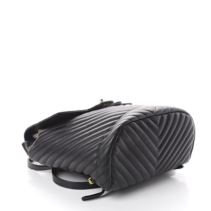 Chanel Calfskin Chevron Quilted Large Urban Spirit Backpack Black 3 of 9