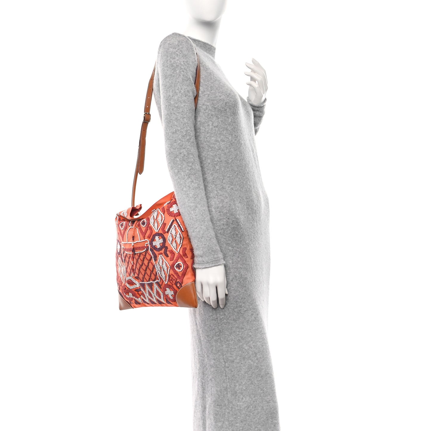 Silk Barenia Kelly En Perles Silky City 33 Bag Fauve Orange Anthracite Frambroise
