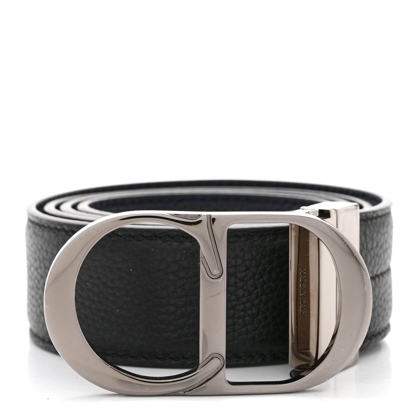 Grained Calfskin 35mm Montaigne Belt 90 Black