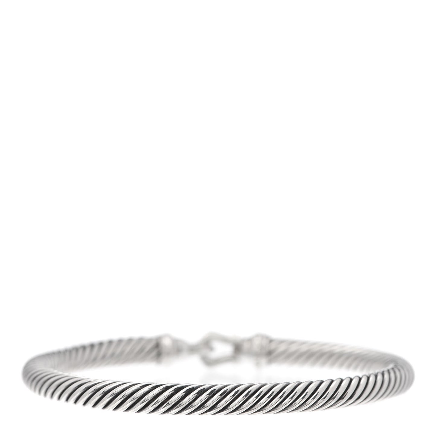 Sterling Silver Diamond 5mm Cable Buckle Bracelet