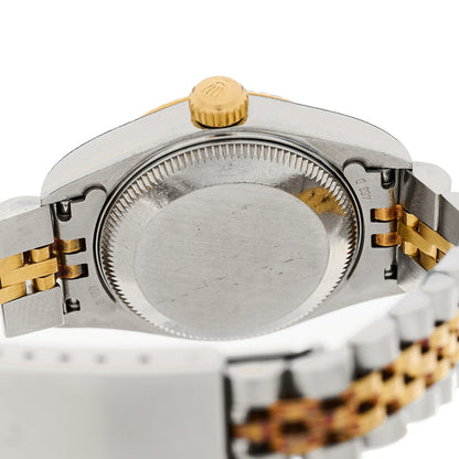 Rolex Stainless Steel 18K Yellow Gold 26mm Oyster Perpetual Datejust Watch Black 69173 4 of 4