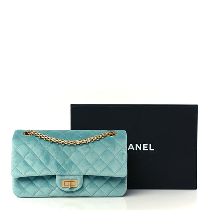 Chanel Velvet Quilted 2.55 Reissue 225 Flap Light Blue 11 of 11