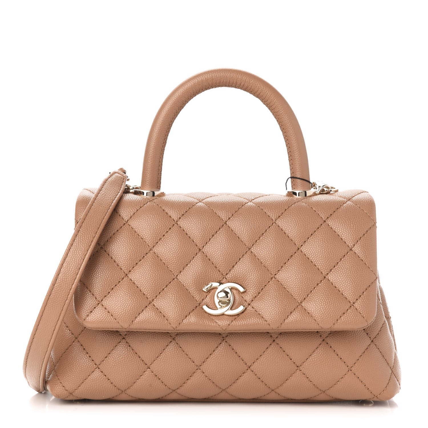 Chanel Caviar Quilted Mini Coco Handle Flap Brown 1 of 10