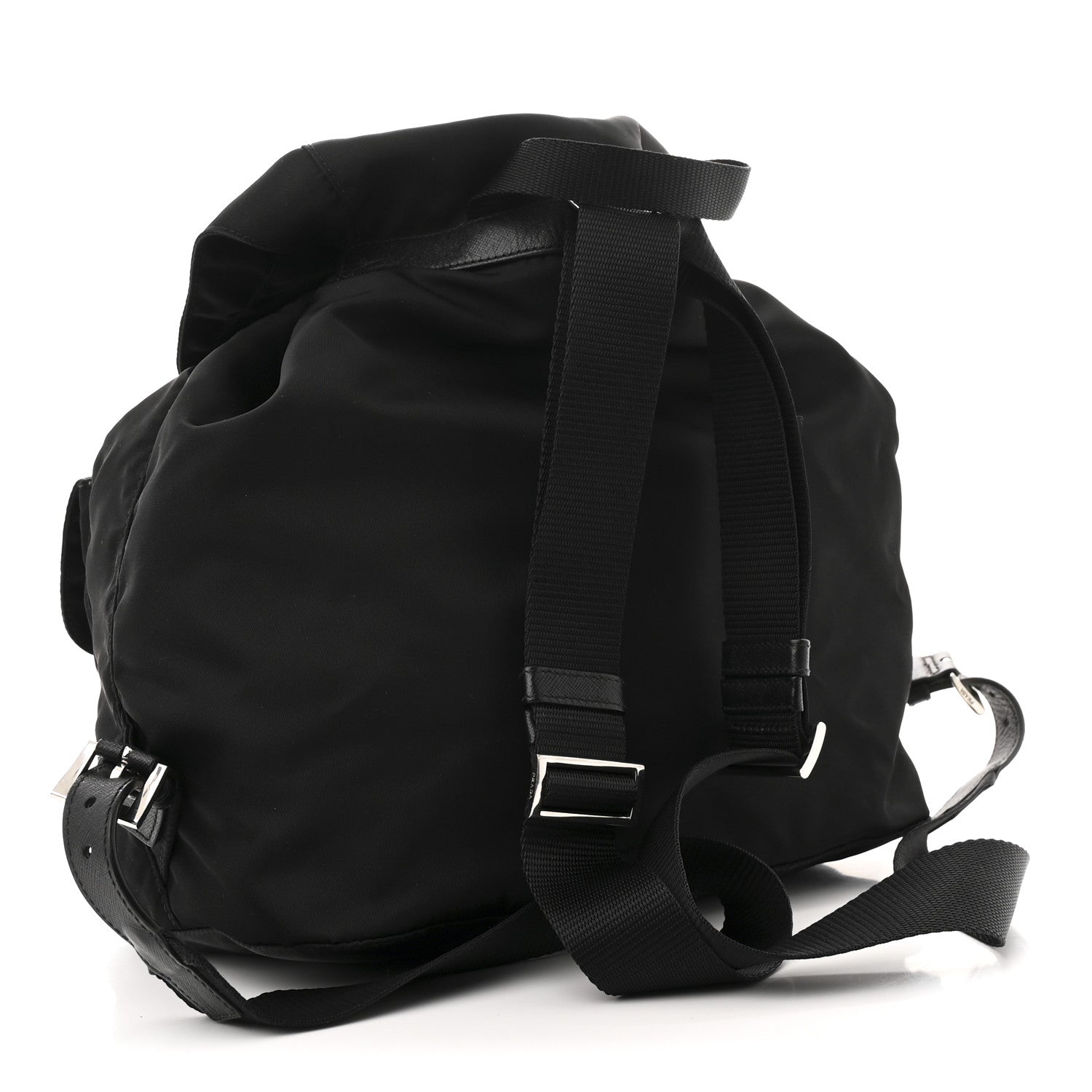 Prada Nylon Vela Saffiano Medium Backpack Black 3 of 12