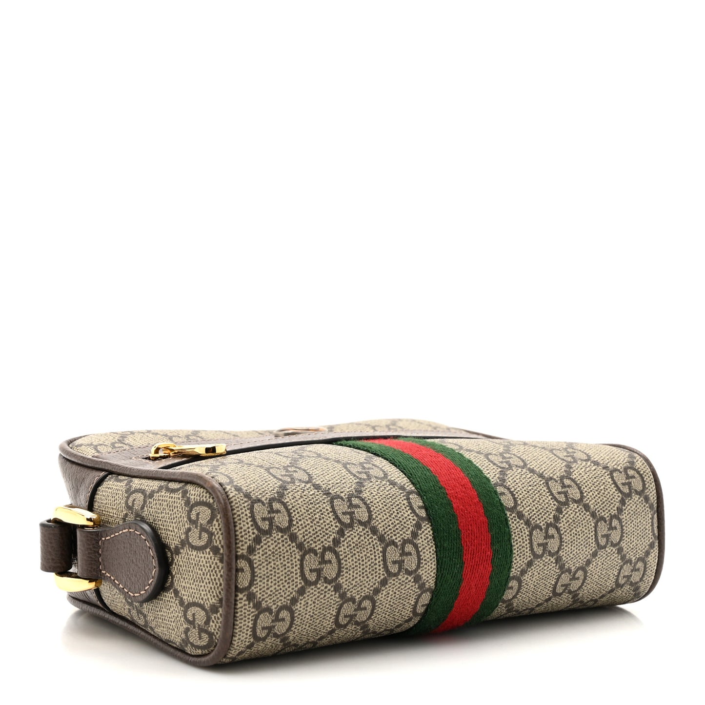 GG Supreme Monogram Web Mini Ophidia Shoulder Bag Brown