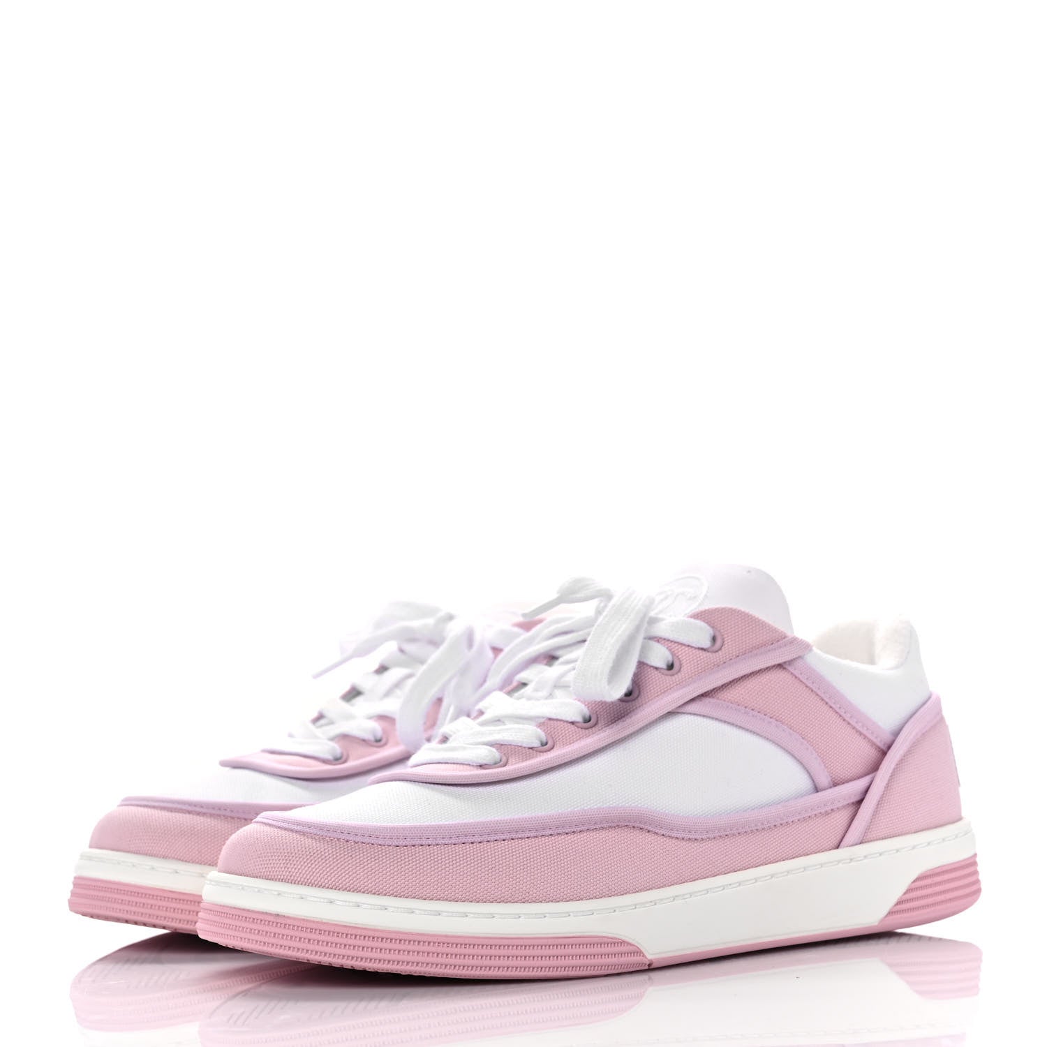 Chanel Fabric Womens Logo Sneakers 36 Light Pink 3 of 10